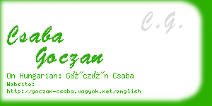 csaba goczan business card